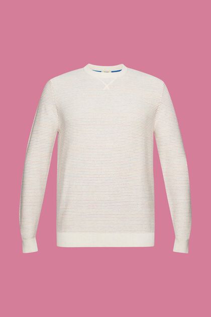 Jersey de rayas de colores de algodón ecológico, OFF WHITE, overview