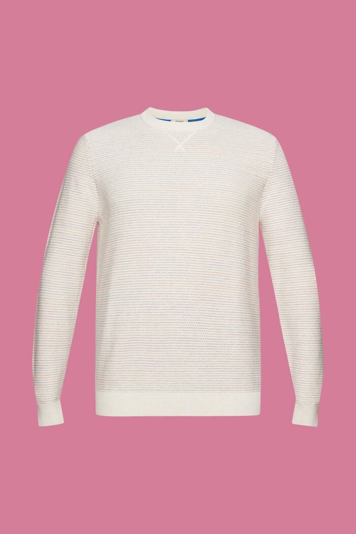 Jersey de rayas de colores de algodón ecológico, OFF WHITE, detail image number 6