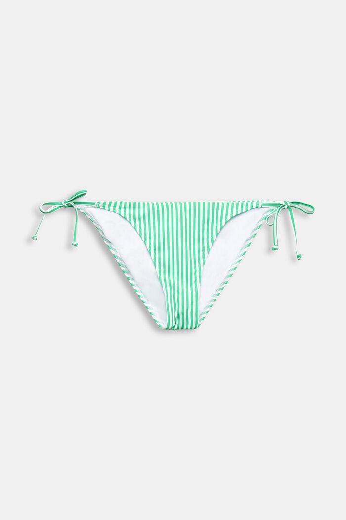 Braguita de bikini a rayas con lazada a los lados, GREEN, detail image number 3