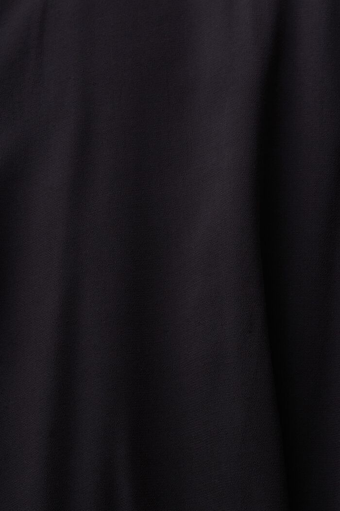 Blusa de crepé de manga larga, BLACK, detail image number 4
