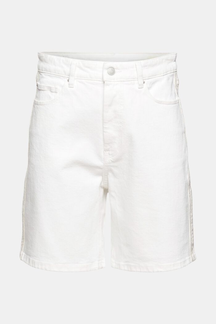 Shorts vaqueros de cintura alta, WHITE, detail image number 7