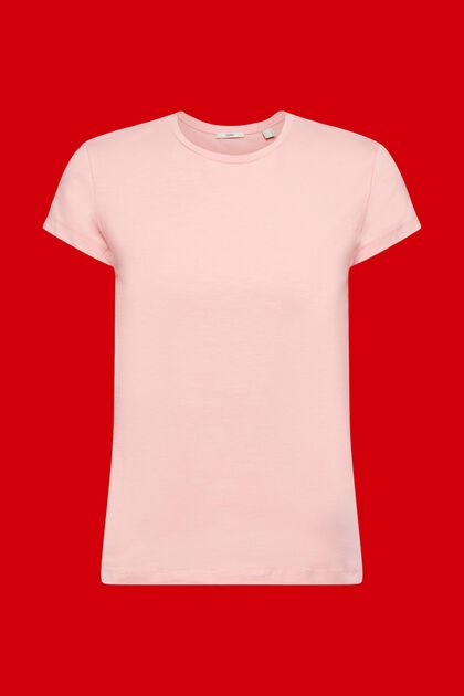 Camiseta con cuello redondo, PINK, overview