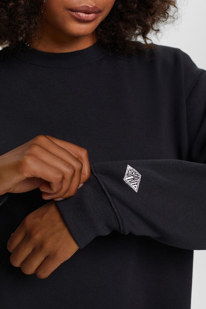 Sudadera estilo jersey confeccionada en una mezcla de algodón, BLACK, detail image number 2