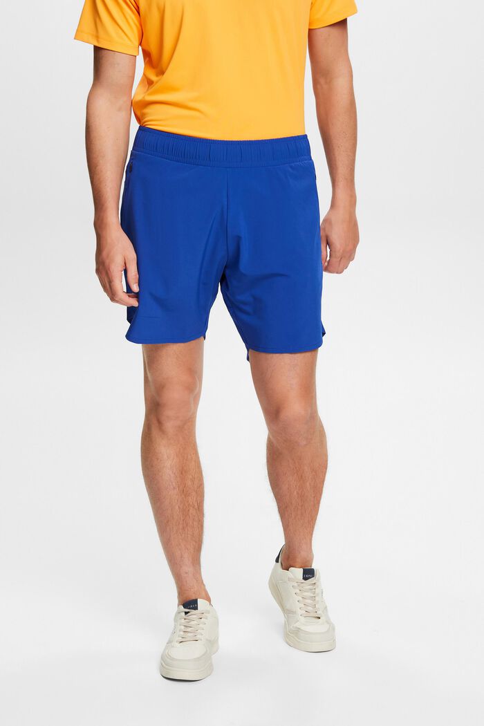 Pantalón corto deportivo con bolsillo de cremallera, BRIGHT BLUE, detail image number 0