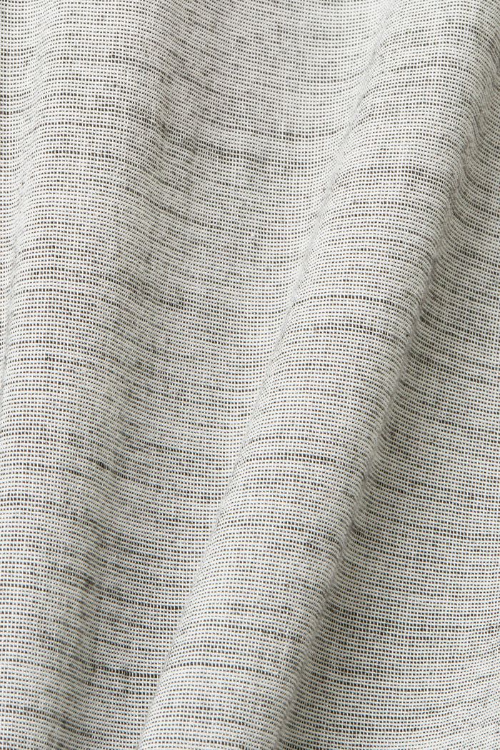 Camisa de algodón sostenible a rayas, MEDIUM GREY, detail image number 5