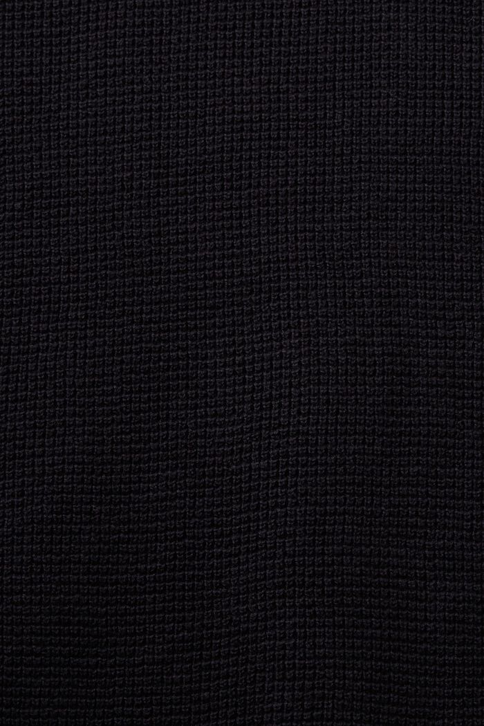 Jersey de algodón con cremallera, BLACK, detail image number 5