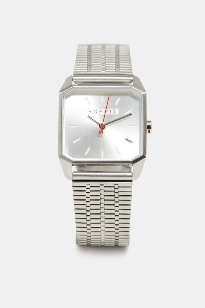 Reloj con pulsera de eslabones, en acero inoxidable, SILVER, overview