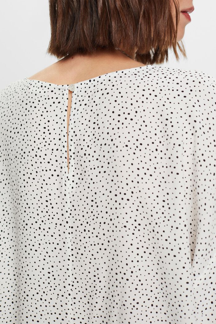 Blusa holgada con estampado, OFF WHITE, detail image number 2