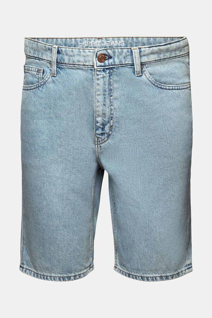 Jeans cortos relaxed mid-rise, BLUE LIGHT WASHED, detail image number 7