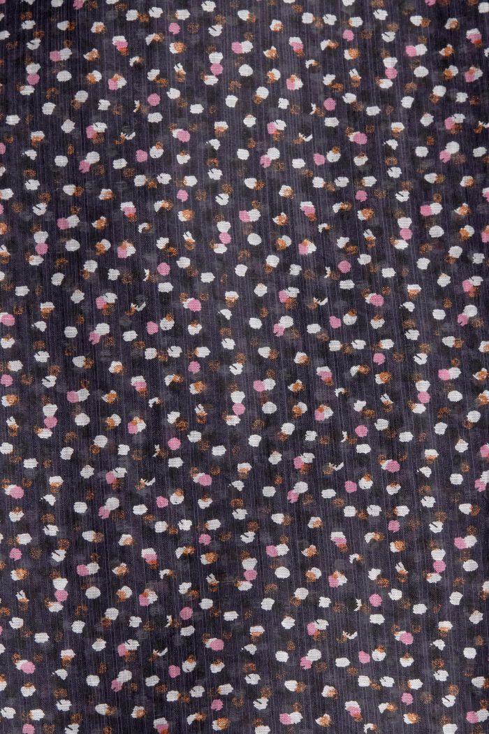 Con lino: blusa estampada, NAVY, detail image number 4