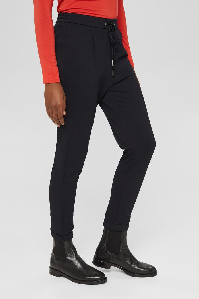 Reciclado: pantalón jogging con cintura elástica, BLACK, detail image number 0