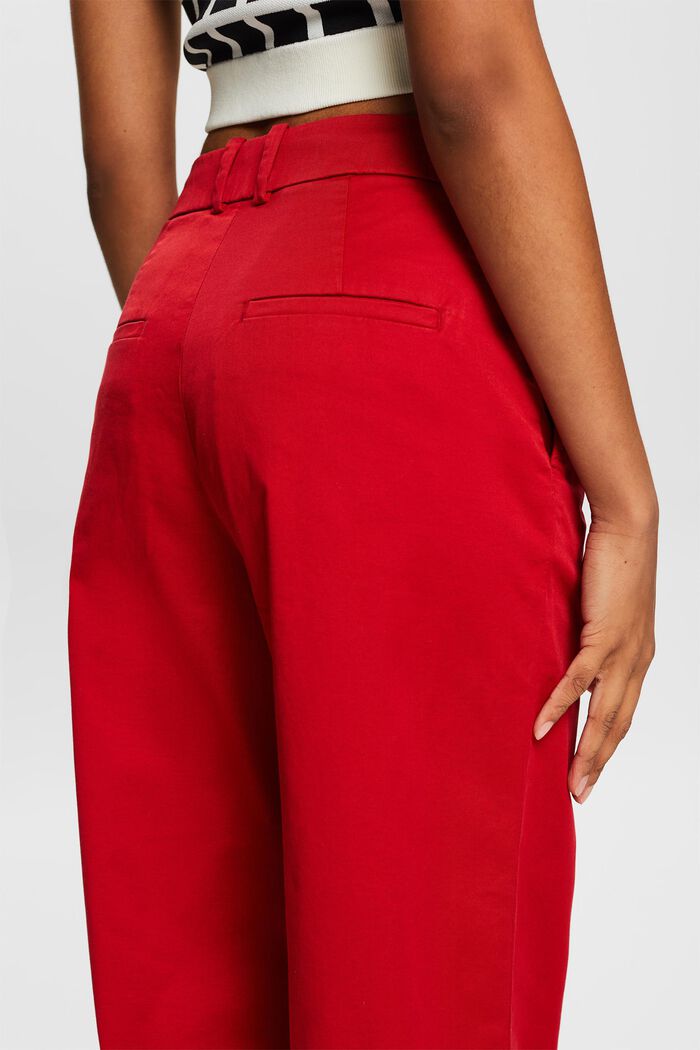 Pantalón chino de pernera amplia, DARK RED, detail image number 3