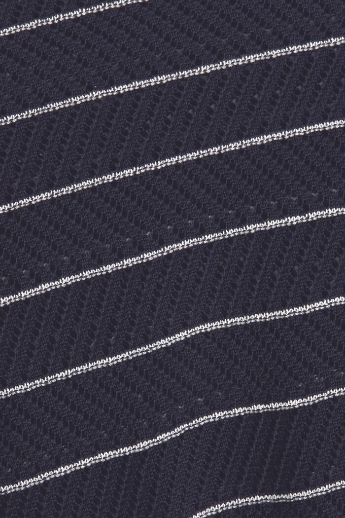 Jersey de punto pointelle con diseño a rayas, NEW NAVY, detail image number 5