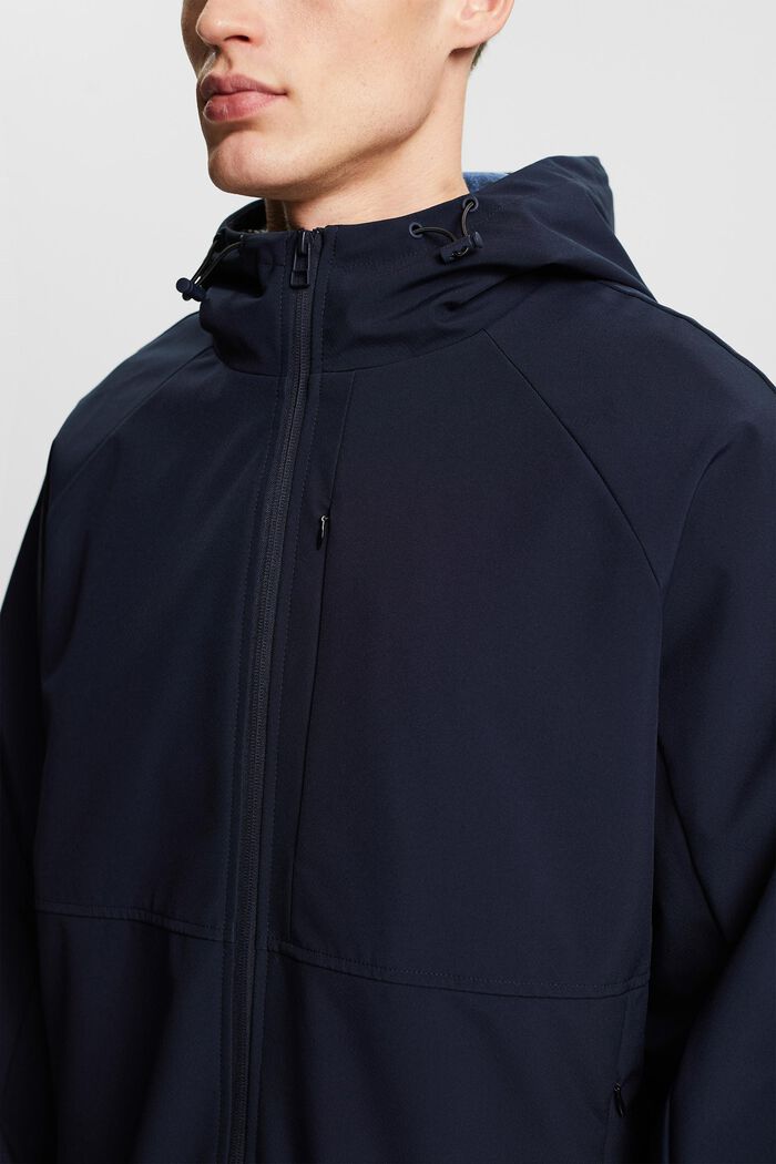 Cazadora softshell con capucha, NAVY, detail image number 3