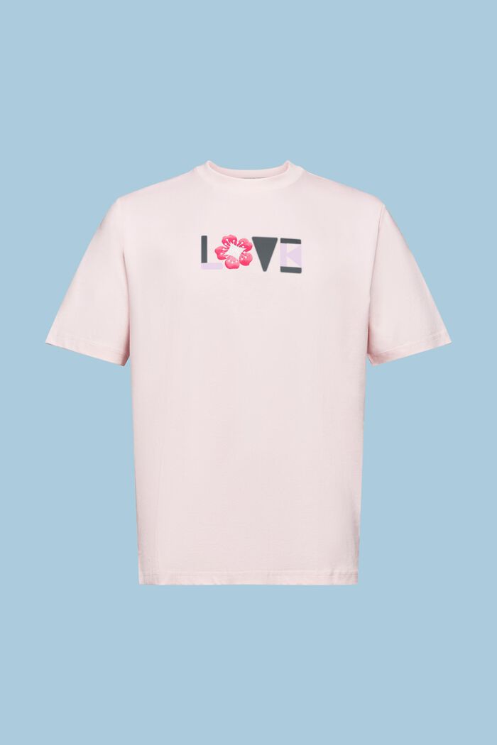 Camiseta unisex estampada de algodón Pima, PASTEL PINK, detail image number 8