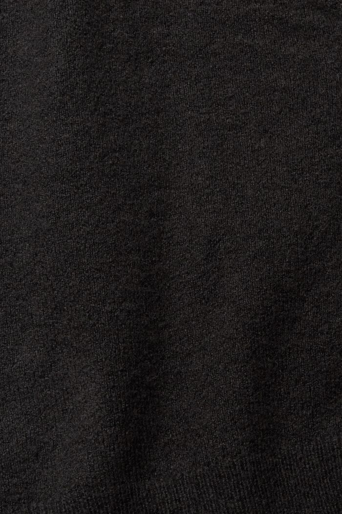 Con lana: cárdigan con cuello en pico, BLACK, detail image number 1