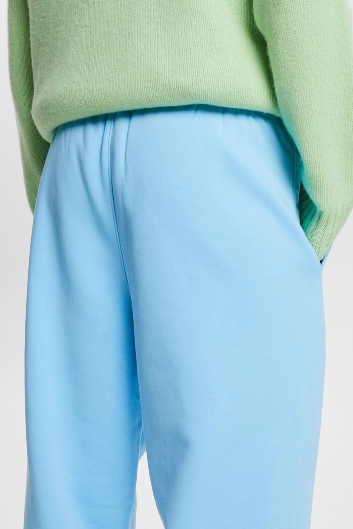 Pantalón unisex en felpa de algodón con logotipo, LIGHT TURQUOISE, detail image number 4