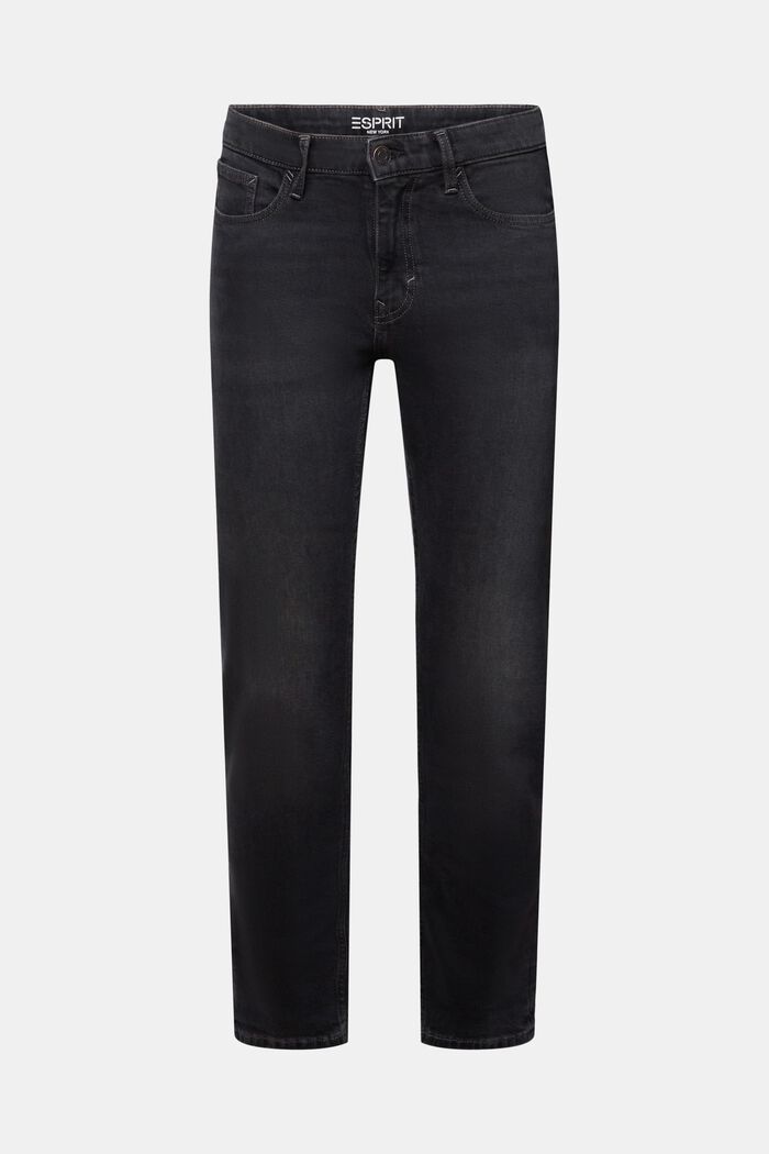 Jeans mid-rise slim fit, BLACK DARK WASHED, detail image number 7