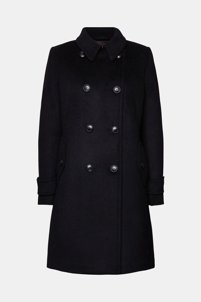 Reciclado: abrigo con lana, BLACK, detail image number 5