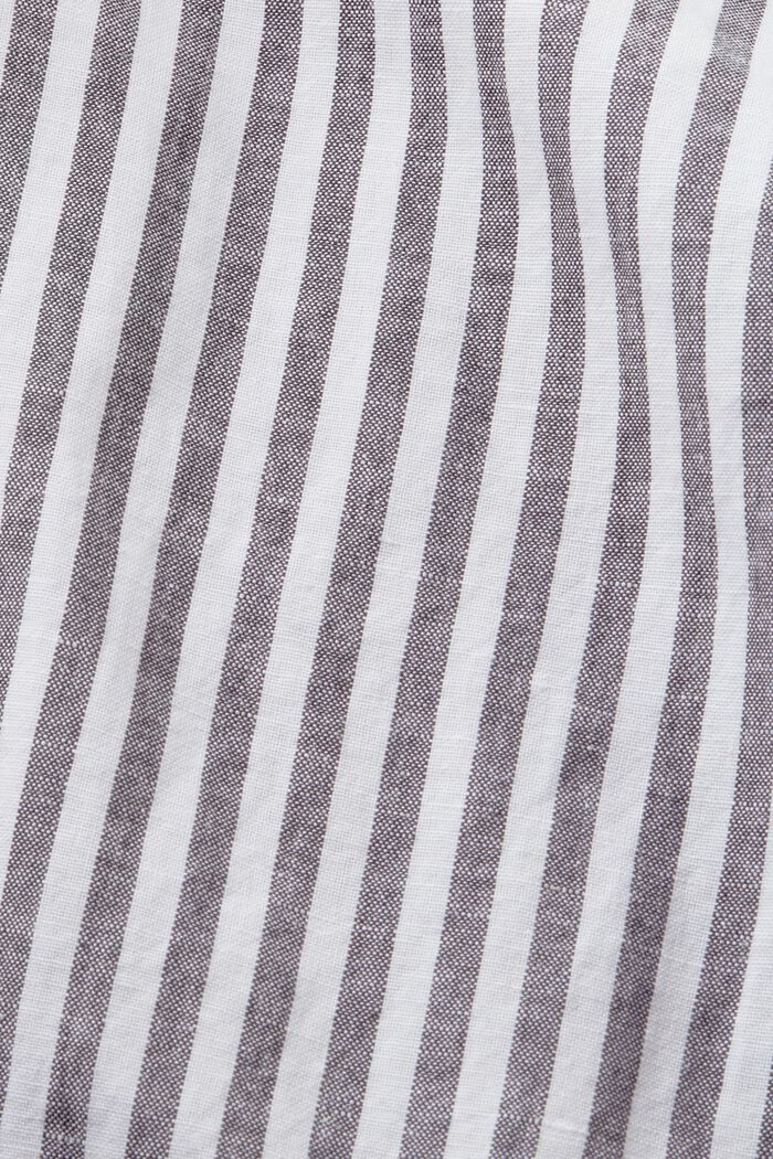 Camiseta de popelina de algodón a rayas, NAVY, detail image number 5