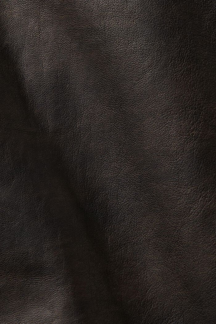 Cazadora motera de cuero, BLACK, detail image number 6