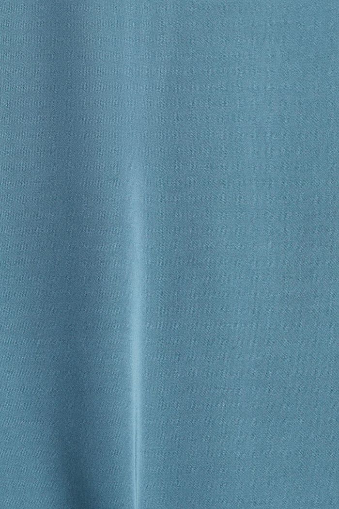 Falda midi con acabado satinado, LENZING™ ECOVERO™, PETROL BLUE, detail image number 4