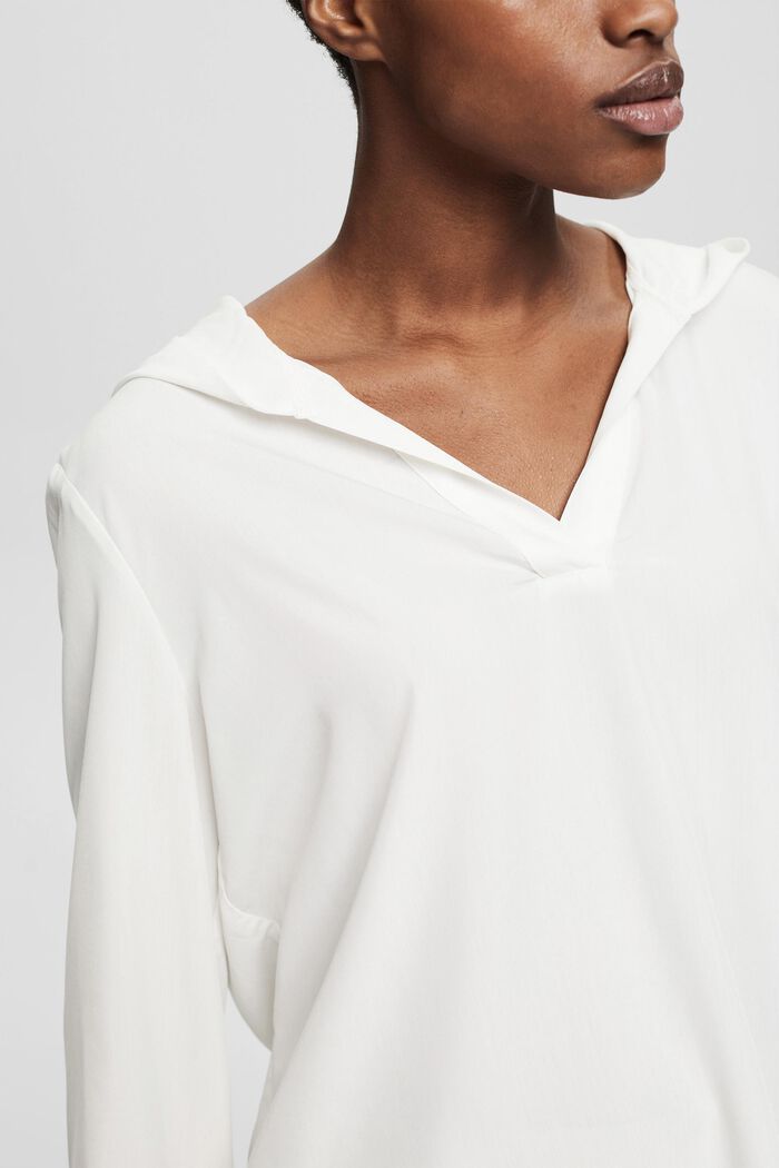 Con TENCEL™: blusa con capucha, OFF WHITE, detail image number 2