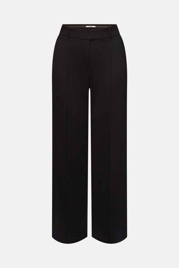 Pantalones de talle medio y pernera ancha, BLACK, detail image number 6
