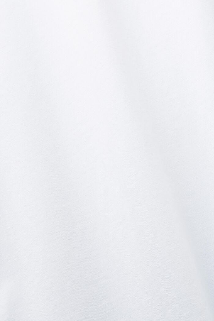 Camiseta de algodón con estampado en el pecho, WHITE, detail image number 6