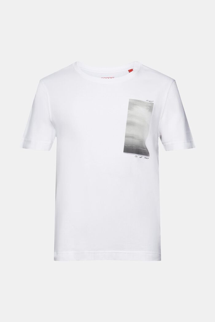 Camiseta estampada de algodón ecológico, WHITE, detail image number 6