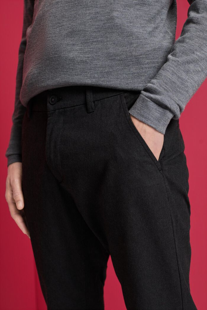 Pantalones chinos con acabado cepillado, ANTHRACITE, detail image number 2