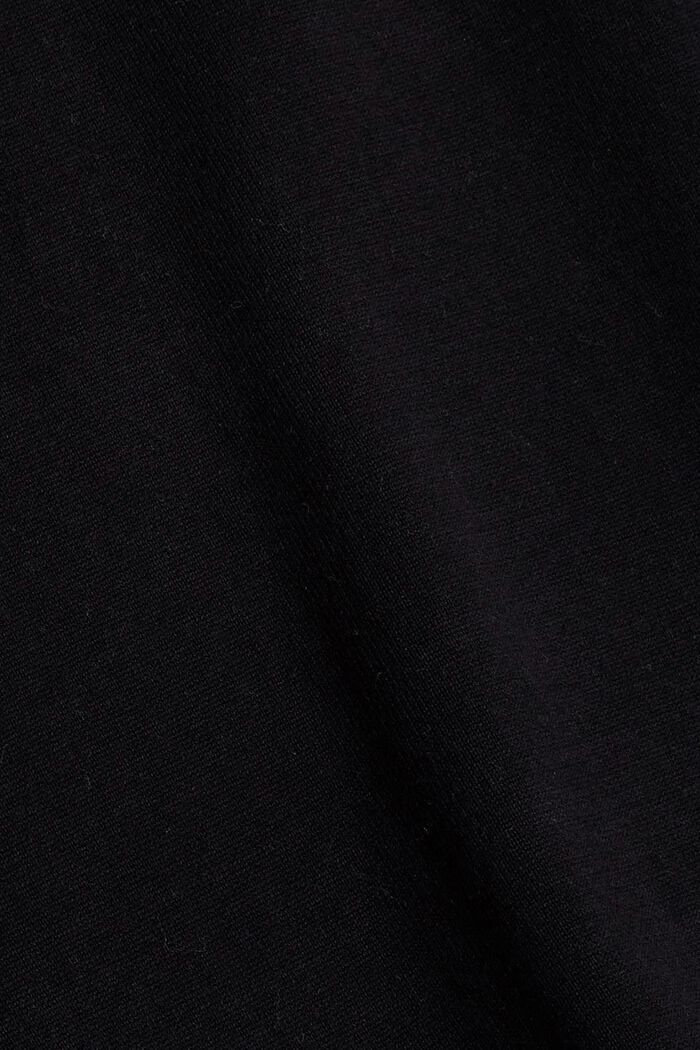 Vestido de punto oversize en mezcla de algodón, BLACK, detail image number 4