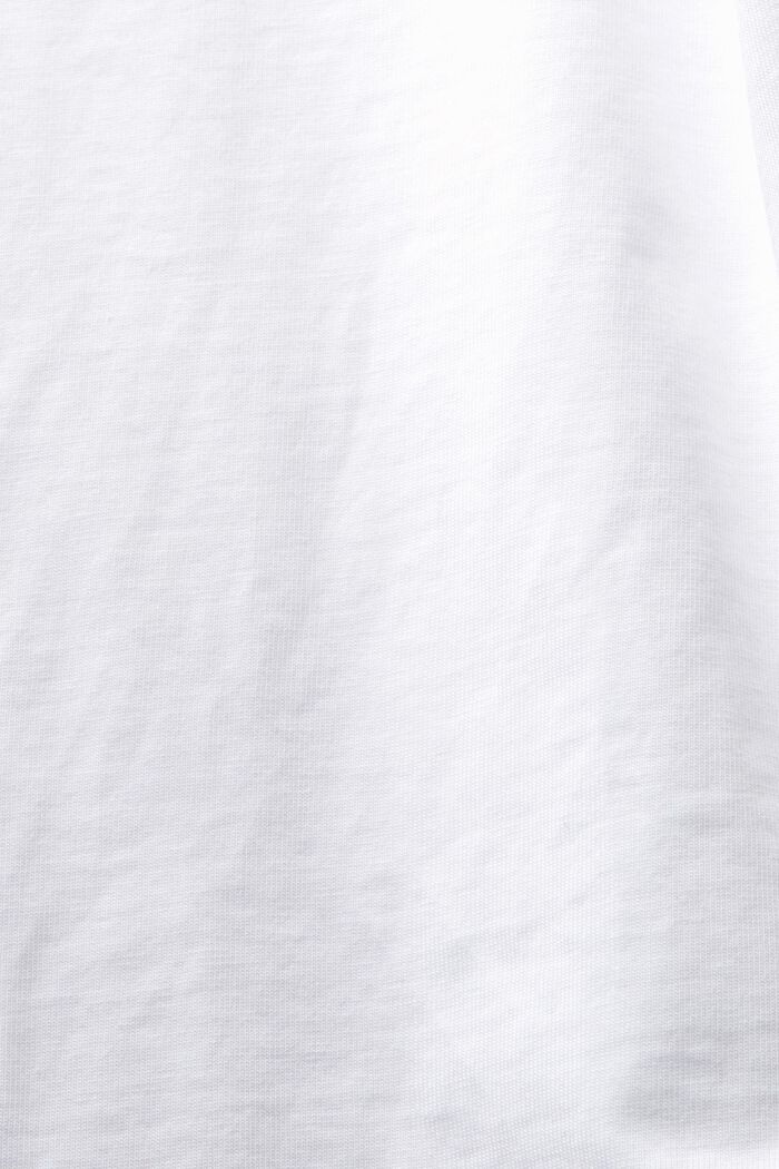 Camiseta de cuello redondo con logotipo, WHITE, detail image number 4