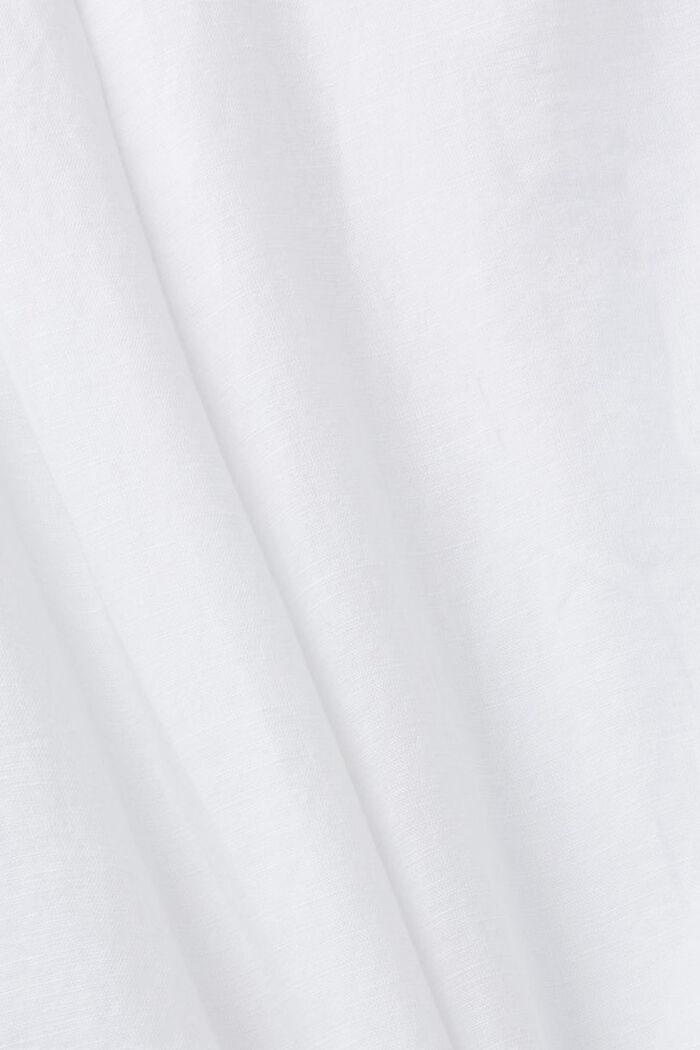 Camisa de lino y algodón, WHITE, detail image number 5