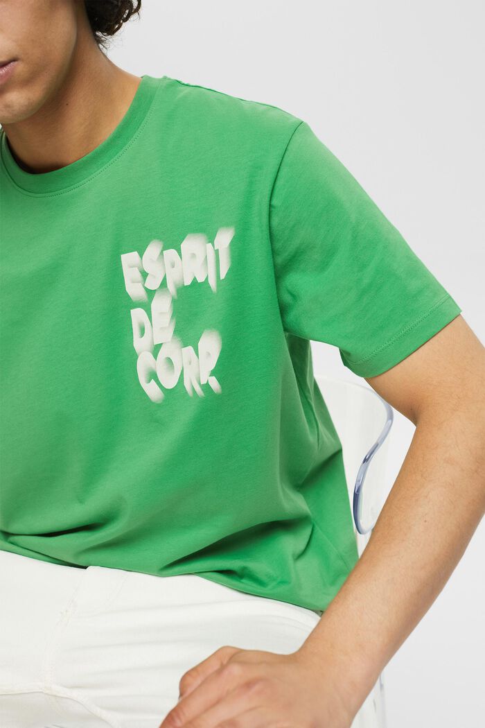 Camiseta de jersey con estampado, GREEN, detail image number 2