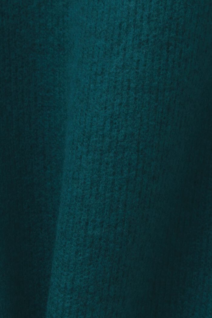 Falda midi de punto acanalado, EMERALD GREEN, detail image number 5