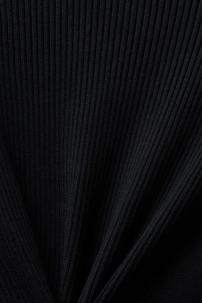 Vestido midi de punto acanalado, BLACK, detail image number 5