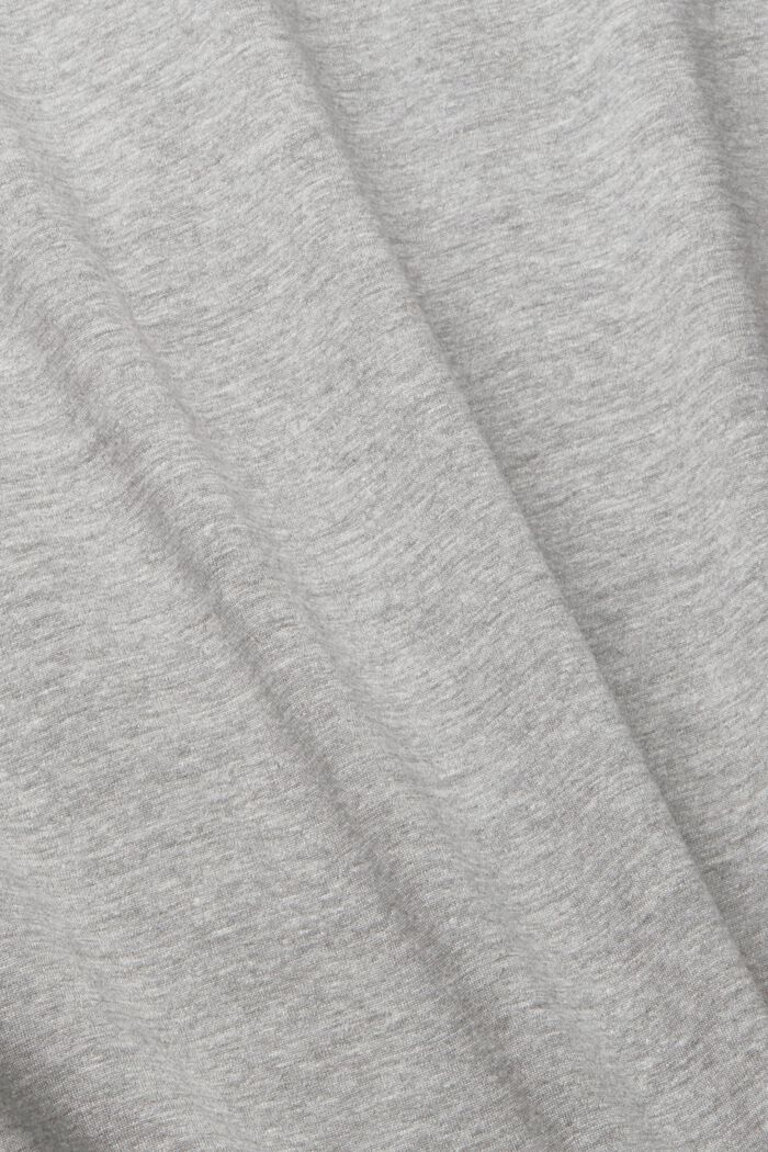 Camiseta de jersey con escote en pico, MEDIUM GREY, detail image number 5