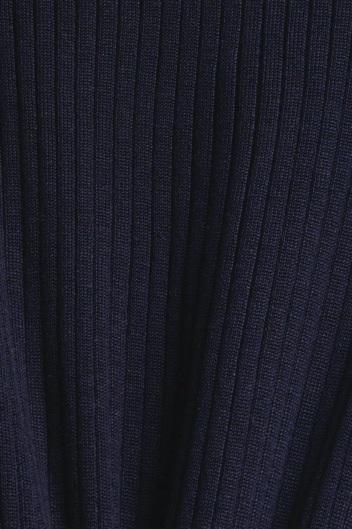 Con lana: jersey con cuello de solapas, NAVY, detail image number 4