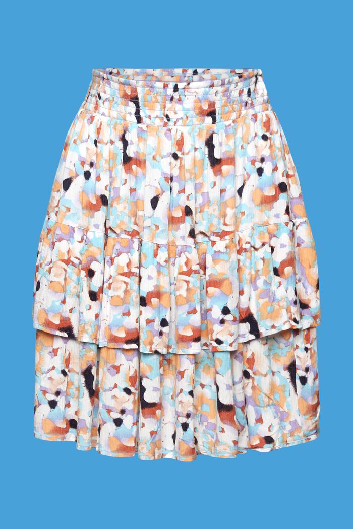Minifalda floral con textura, PURPLE, detail image number 7