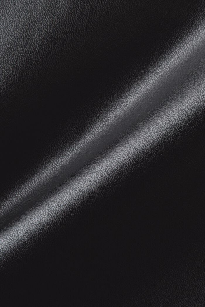 Falda midi en polipiel, BLACK, detail image number 5