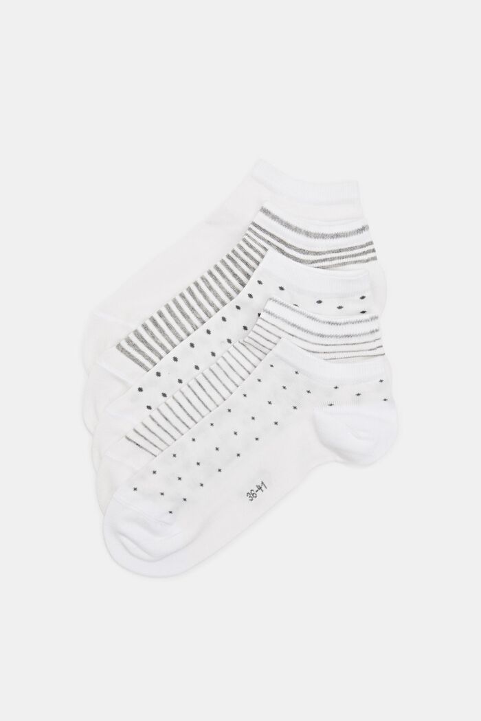 Pack de 5 pares de calcetines para deportivas, algodón ecológico, WHITE, detail image number 0