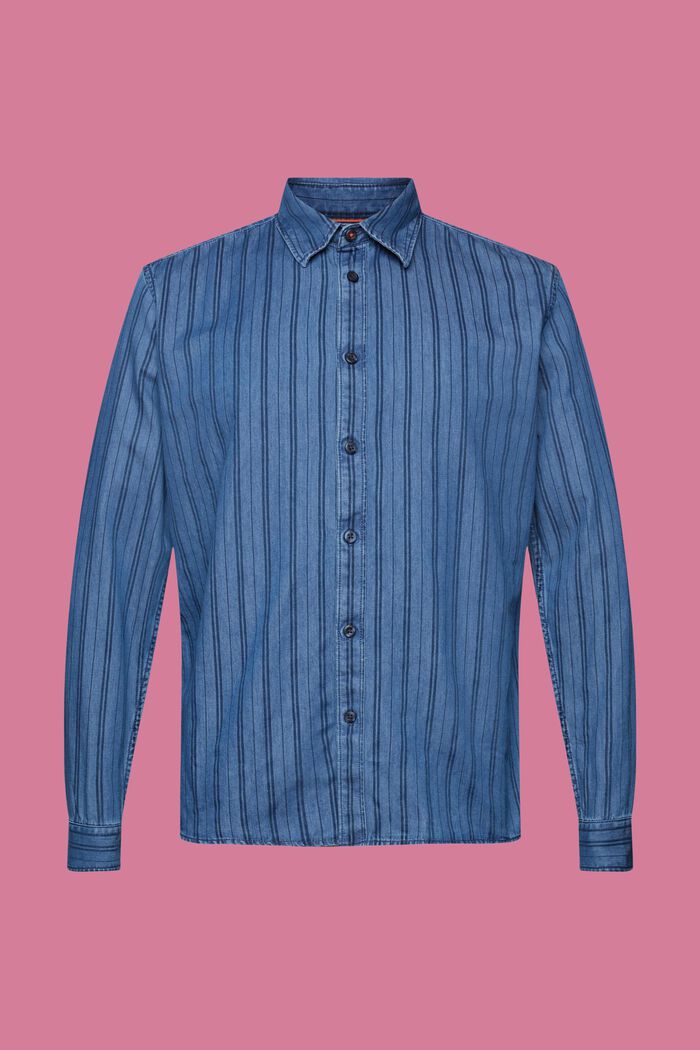 Camisa vaquera ajustada a rayas, NAVY/BLUE, detail image number 5