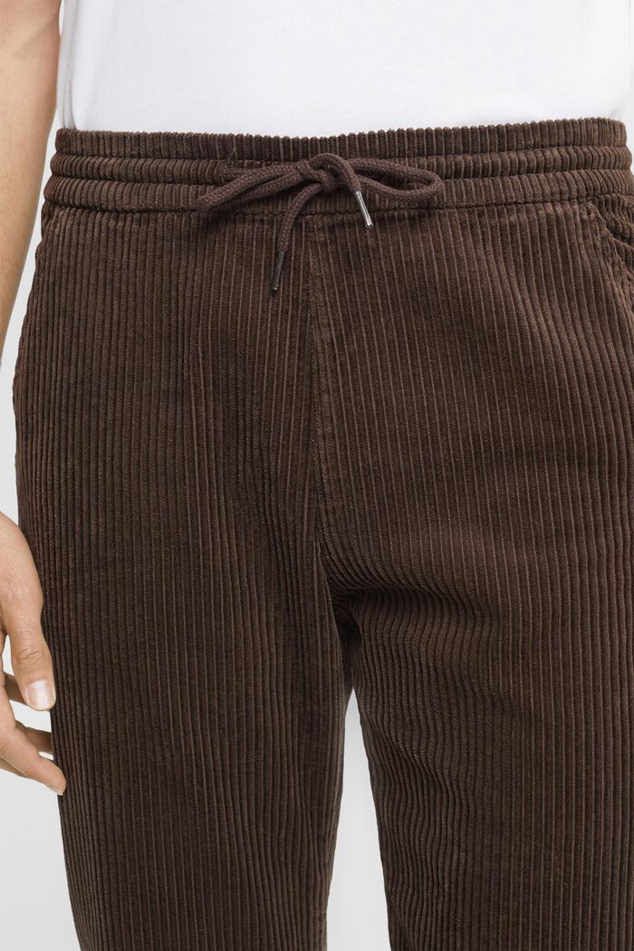 Pantalón de pana de estilo deportivo, DARK BROWN, detail image number 2