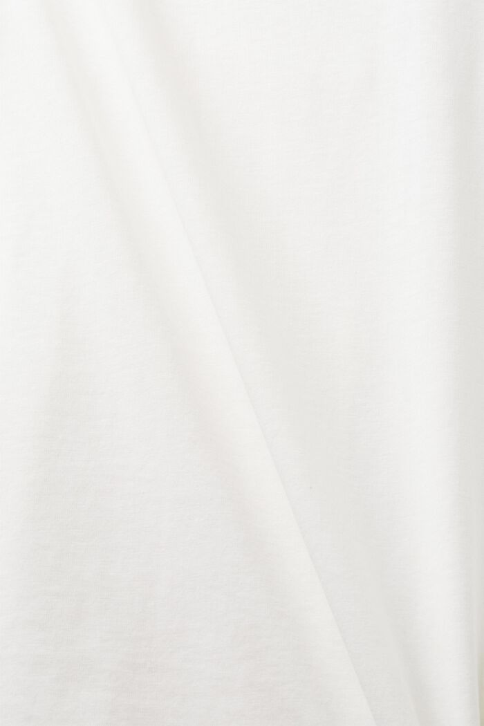 Camiseta con cuello redondo, 100% algodón, OFF WHITE, detail image number 4