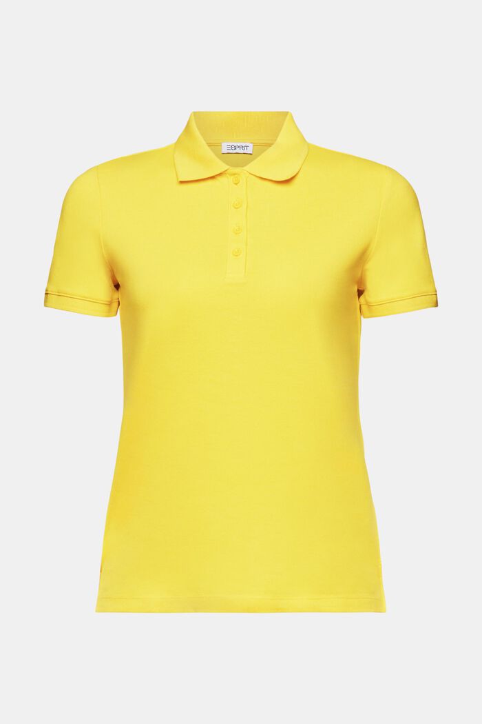 Polo en tejido jersey, YELLOW, detail image number 6