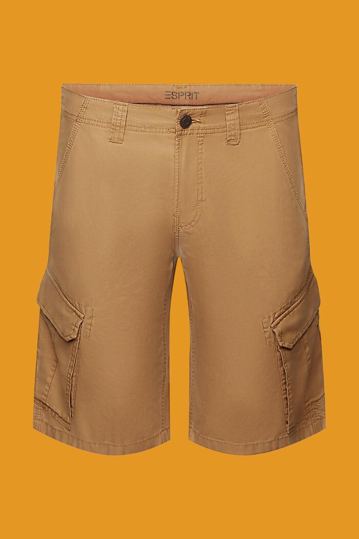 Pantalones cargo cortos, 100 % algodón, CAMEL, detail image number 6