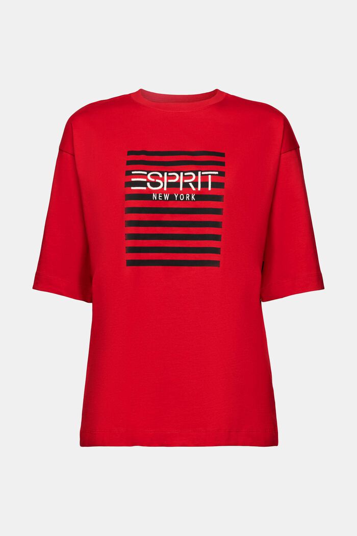 Camiseta de cuello redondo con logotipo, DARK RED, detail image number 5