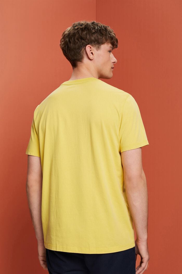 Camiseta de tejido jersey teñido, 100 % algodón, DUSTY YELLOW, detail image number 3