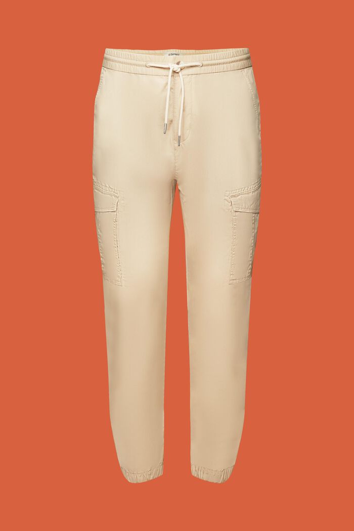 Pantalones estilo cargo, 100 % algodón, SAND, detail image number 7